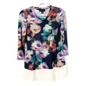 Karen Kane Floral Navy Top - Small